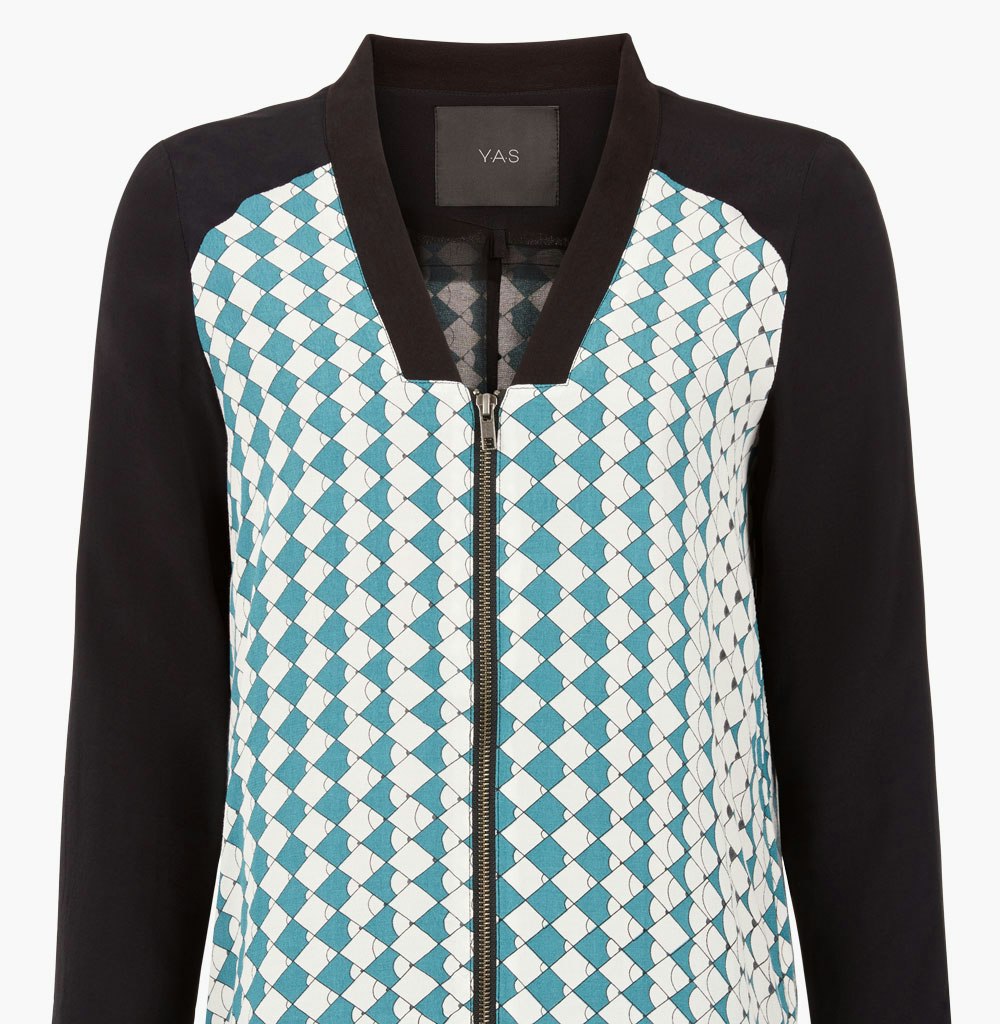 Invisible Mannequin Zip jacket product image using invisible mannequin, or ghost mannequin, post-production technique